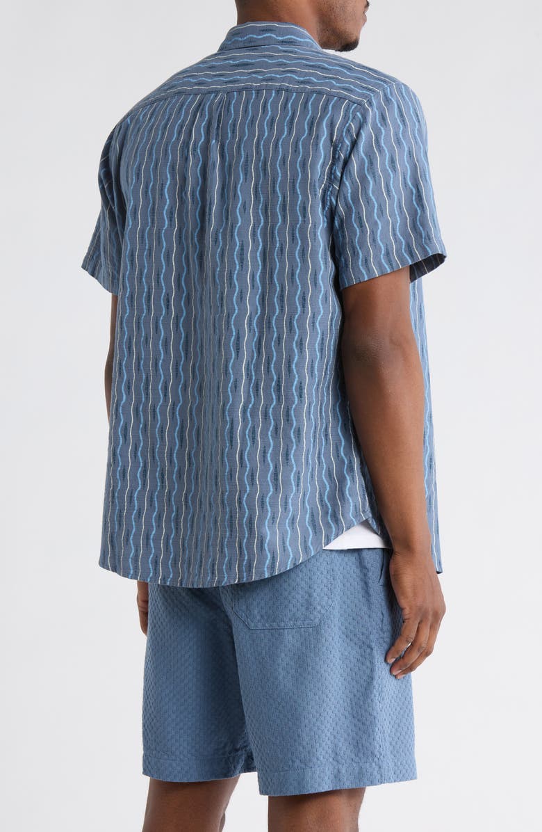 Lucky Brand San Gabriel Cotton Button-Up Shirt, Alternate, color, Blue Print