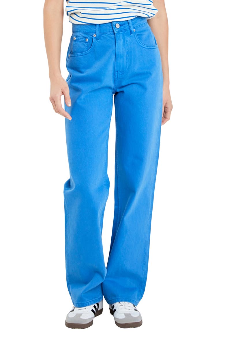 Wide Leg Jeans, Main, color, OCEAN BLUE