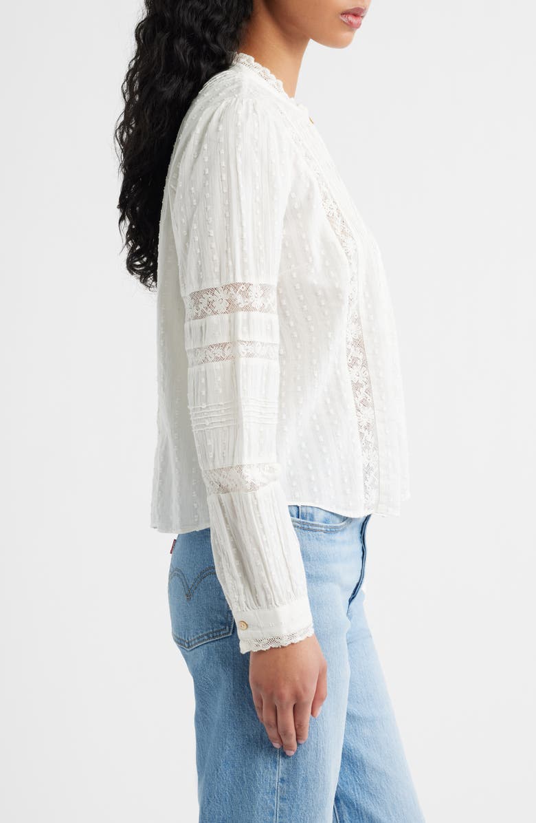 LoveShackFancy Lal Lace Cotton Top, Alternate, color, White