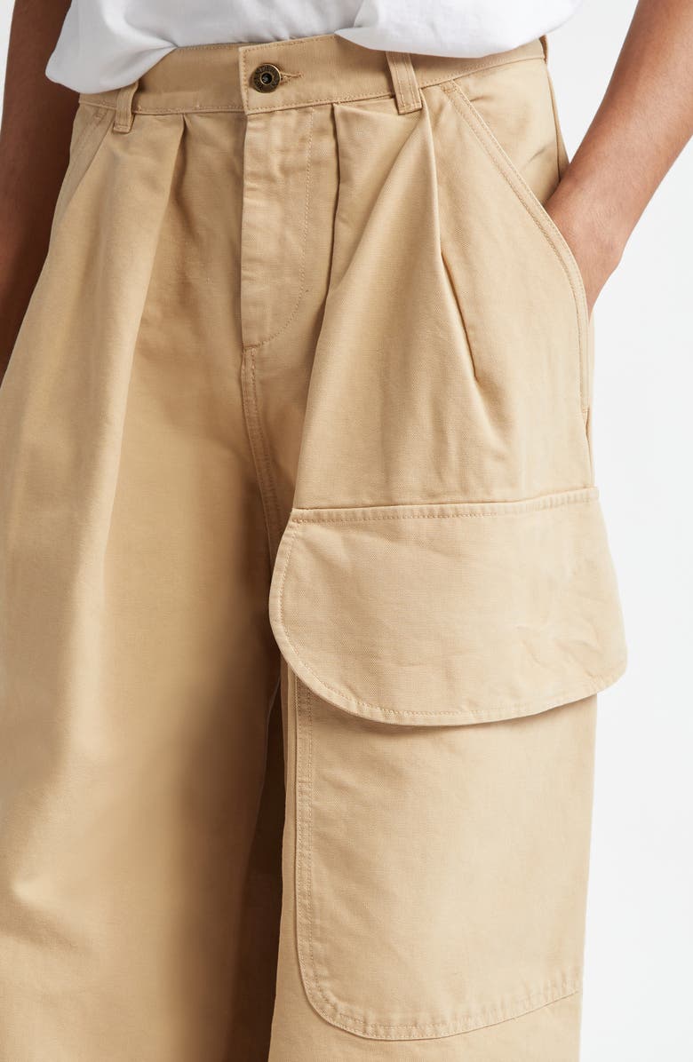 JW Anderson Relaxed Twill Cargo Trousers, Alternate, color, 