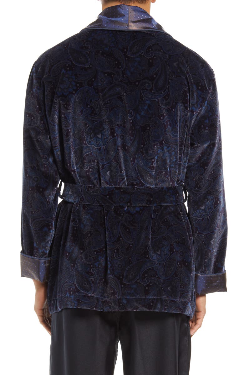 Majestic International Victor Smoking Jacket, Alternate, color, 