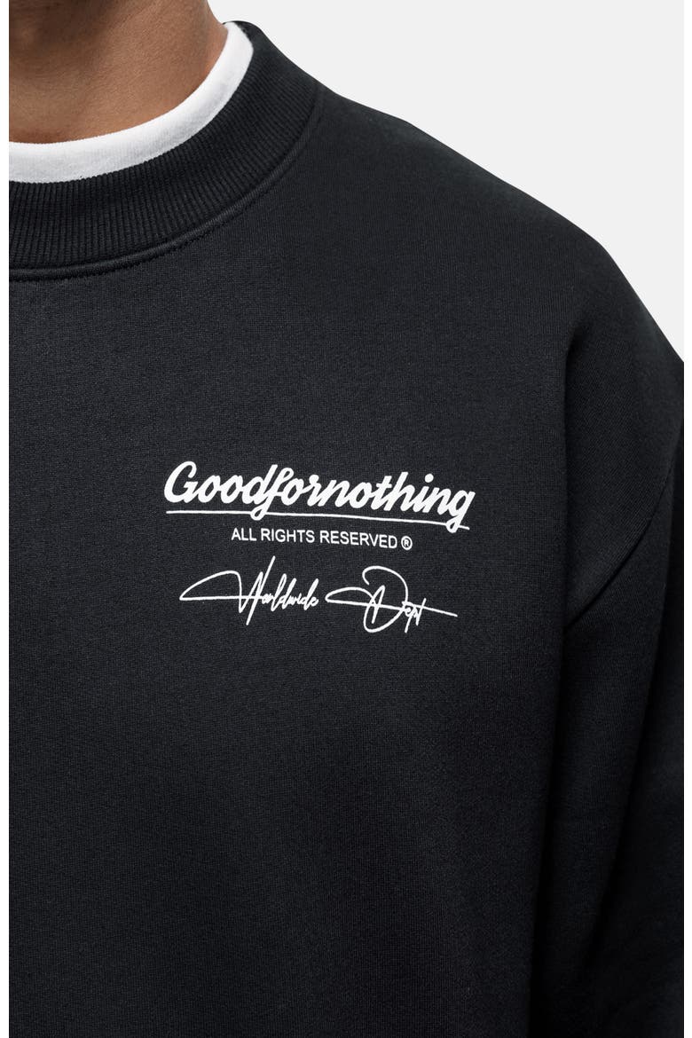 Washed Black Cult Sweathsirt, Alternate, color, Black