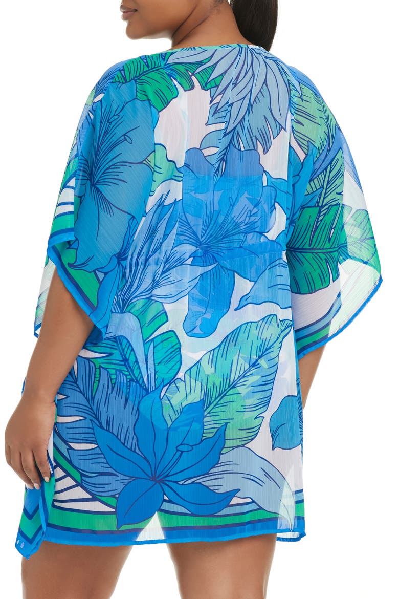 Semisheer Cover-Up Caftan, Alternate, color, COOL