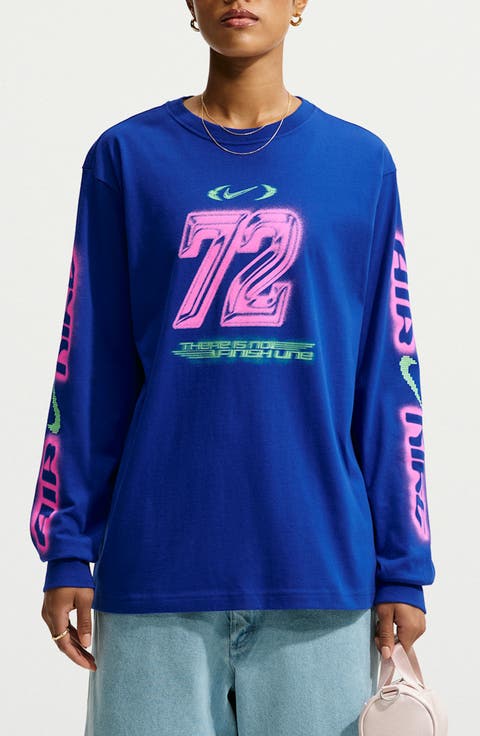 Sportswear Airbrushed Graphic Long Sleeve T-Shirt