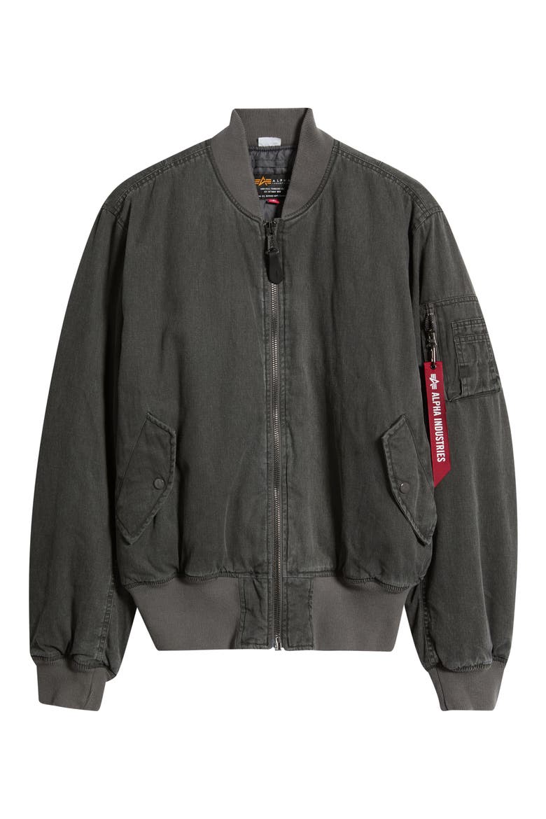 MA-1 Heritage Cotton Bomber Jacket, Main, color, BLACK