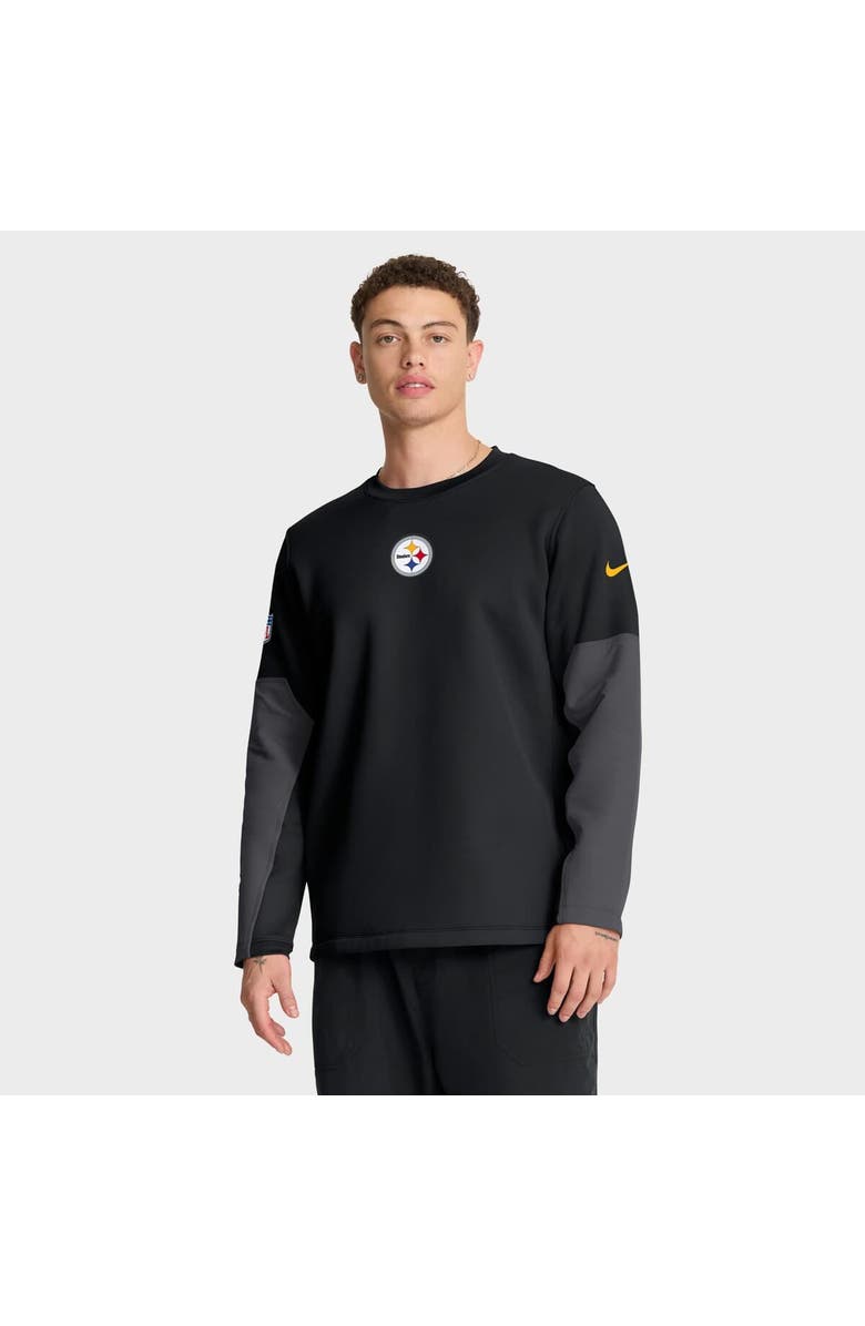 Nike Men's Nike Black Pittsburgh Steelers Sideline Scripted to Win Performance Long Sleeve T-Shirt, Main, color, Black