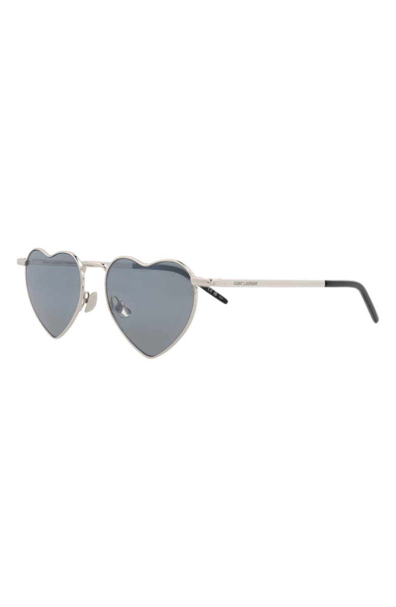 Saint Laurent 52mm Heart Sunglasses, Alternate, color, 