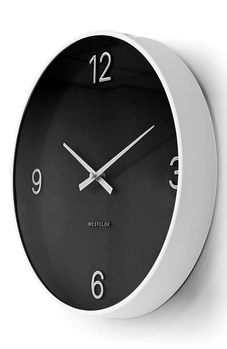 Westclox 20-Inch Modern Wall Clock, Alternate, color, Black And White