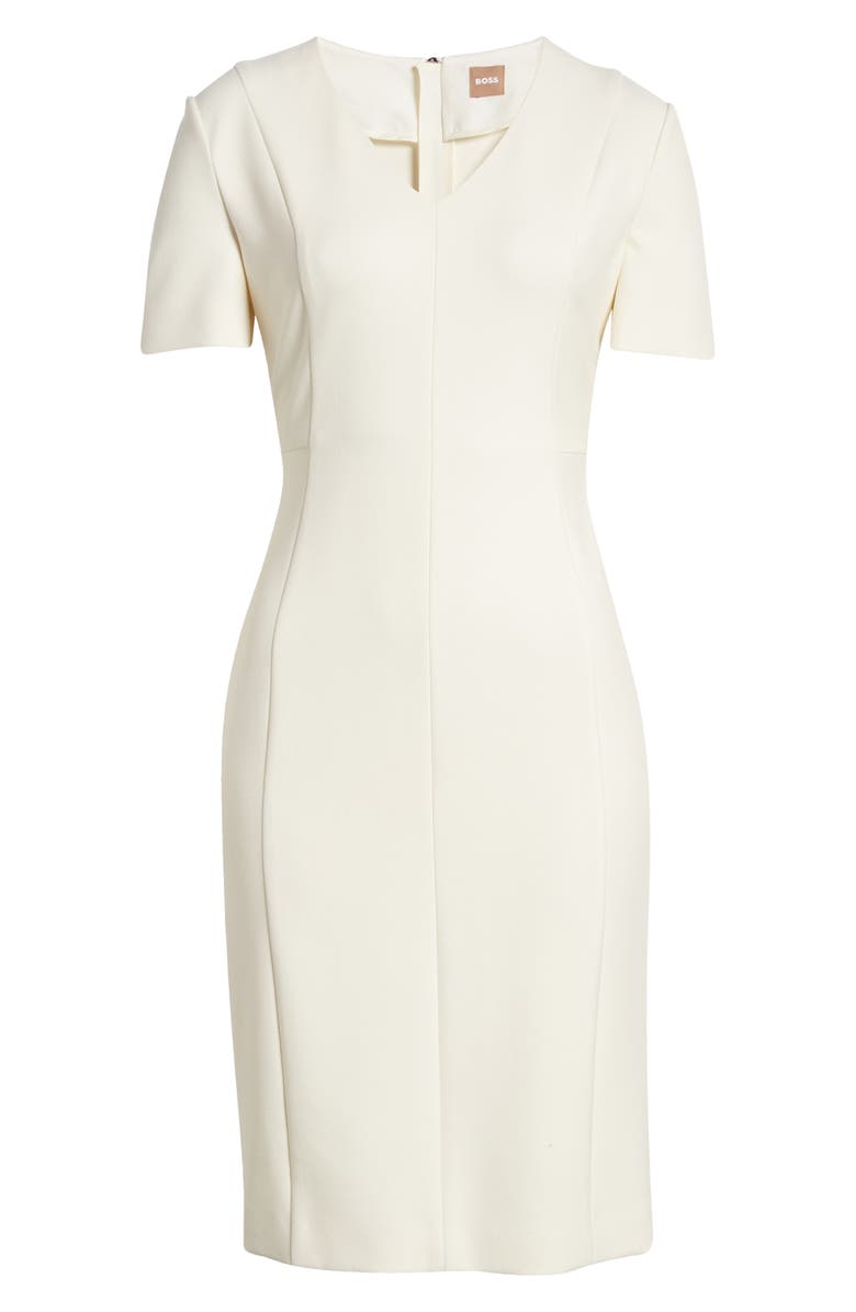 BOSS Damaisa Sheath Dress, Alternate, color, Soft Cream