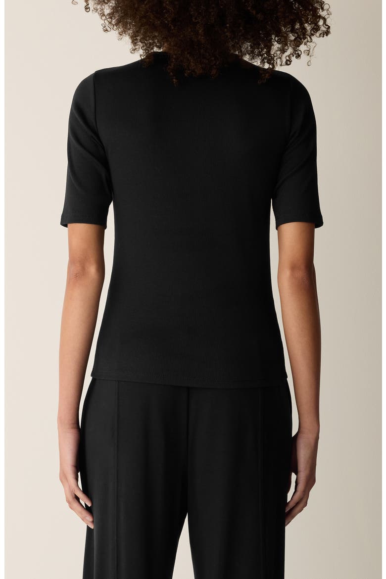 Crewneck T-Shirt, Alternate, color, BLACK