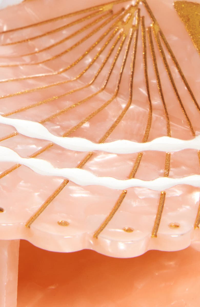 Solar Eclipse Hand-Painted Seashell Claw Hair Clip, Alternate, color, 