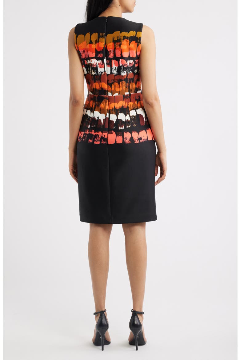 Print Sleeveless Sheath Dress, Alternate, color, ANNE BLACK MULTI