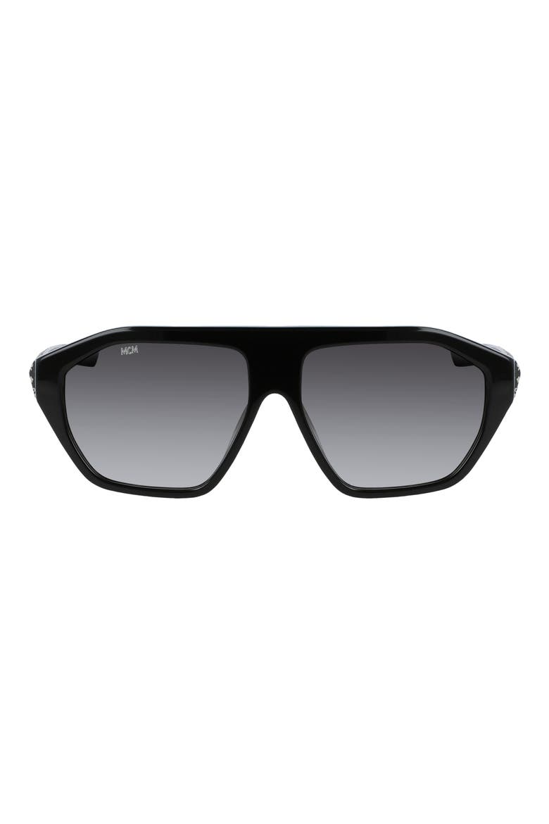 57mm Sport Navigator Sunglasses, Main, color, BLACK/ BLACK VISETOS