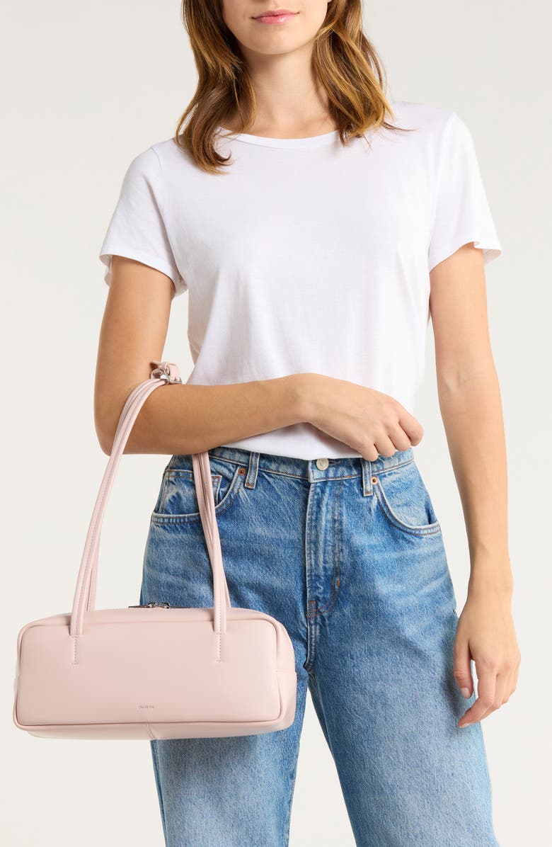 Stand Oil More Faux Leather Baguette Bag, Alternate, color, Baby Pink