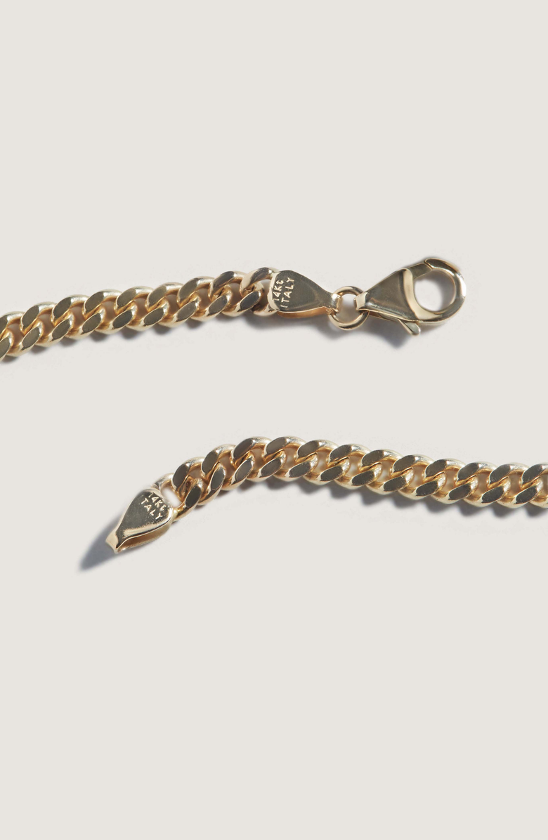 Kinn Capri Curb Chain Necklace, Alternate, color, Gold
