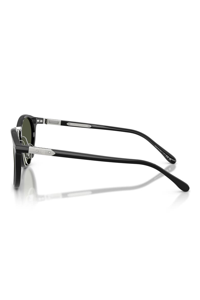 53mm Quincy Phantos Sunglasses, Alternate, color, SHINY BLACK / GREEN