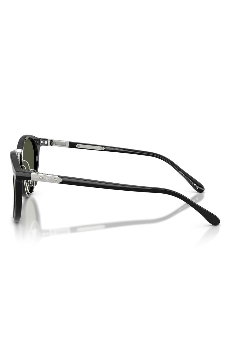 Ralph Lauren 53mm Quincy Phantos Sunglasses, Alternate, color, Shiny Black / Green
