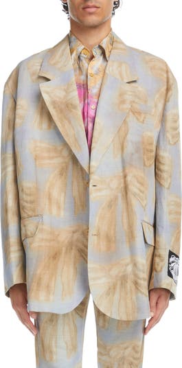 Acne Studios x Karen Kilimnik Bow Print Oversize Blazer
