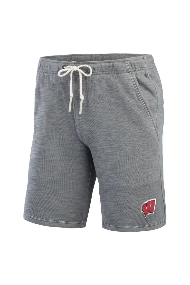 Men's Tommy Bahama Gray Wisconsin Badgers Tobago Bay Tri-Blend Shorts, Alternate, color, Gray