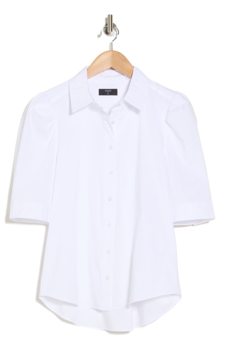 T Tahari Elbow Sleeve Button-Up Shirt, Alternate, color,