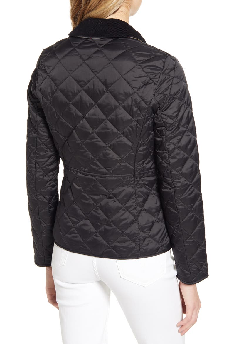 Deveron Diamond Quilted Jacket, Alternate, color, BLACK/OLIVE