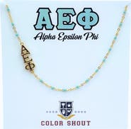 Color Shout Alpha Epsilon Phi Greek Letter Side Set Necklace