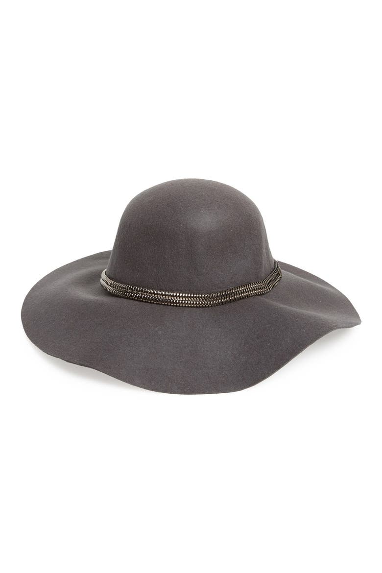 Floppy Wool Hat, Main, color, GREY