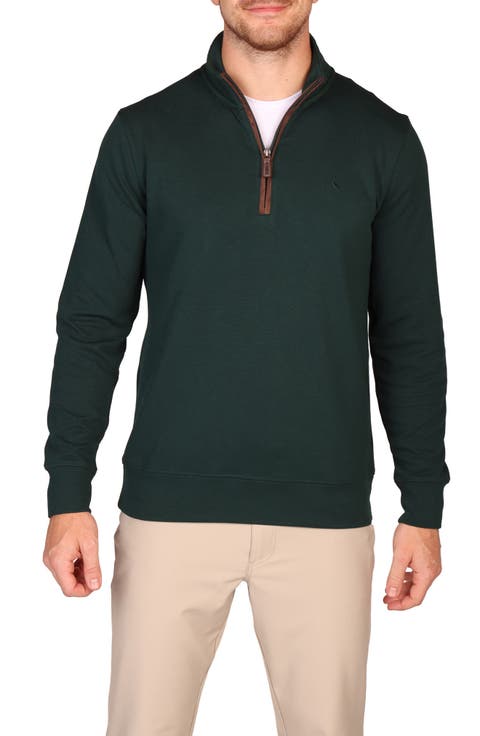 Rib Knit Quarter Zip Pullover