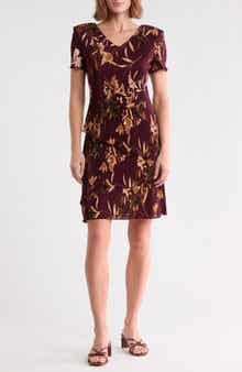 Tiered Plissé Short Sleeve Dress
