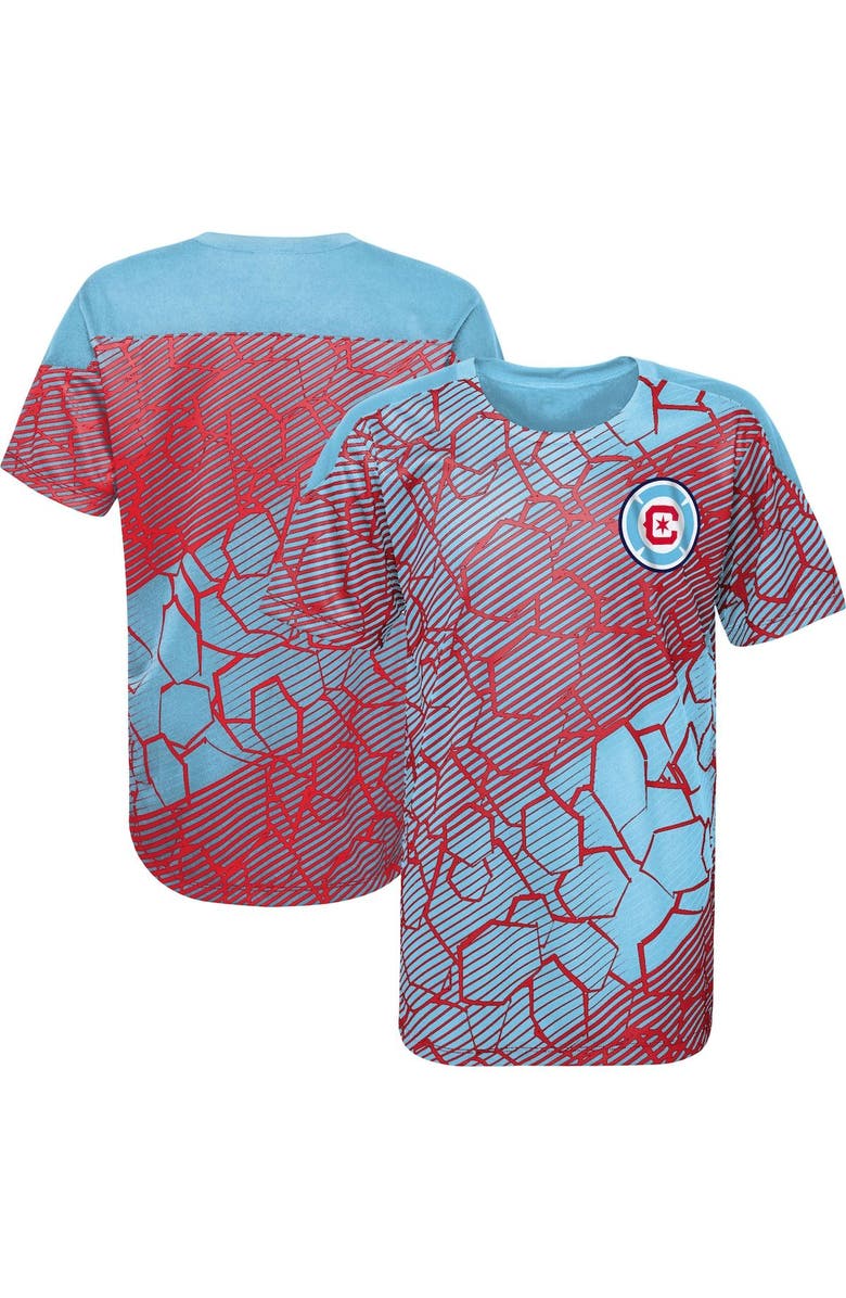 Outerstuff Youth Light Blue Chicago Fire SC Punch T-Shirt, Main, color, 