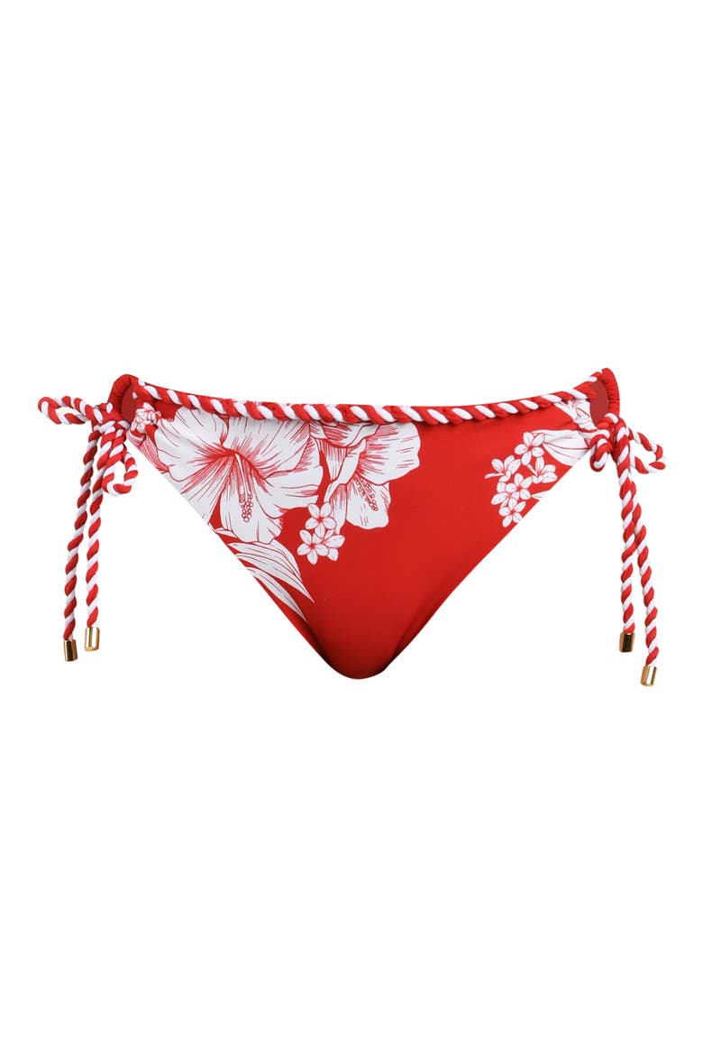 Mariner Side Tie Bikini Bottoms, Alternate, color, RUBY