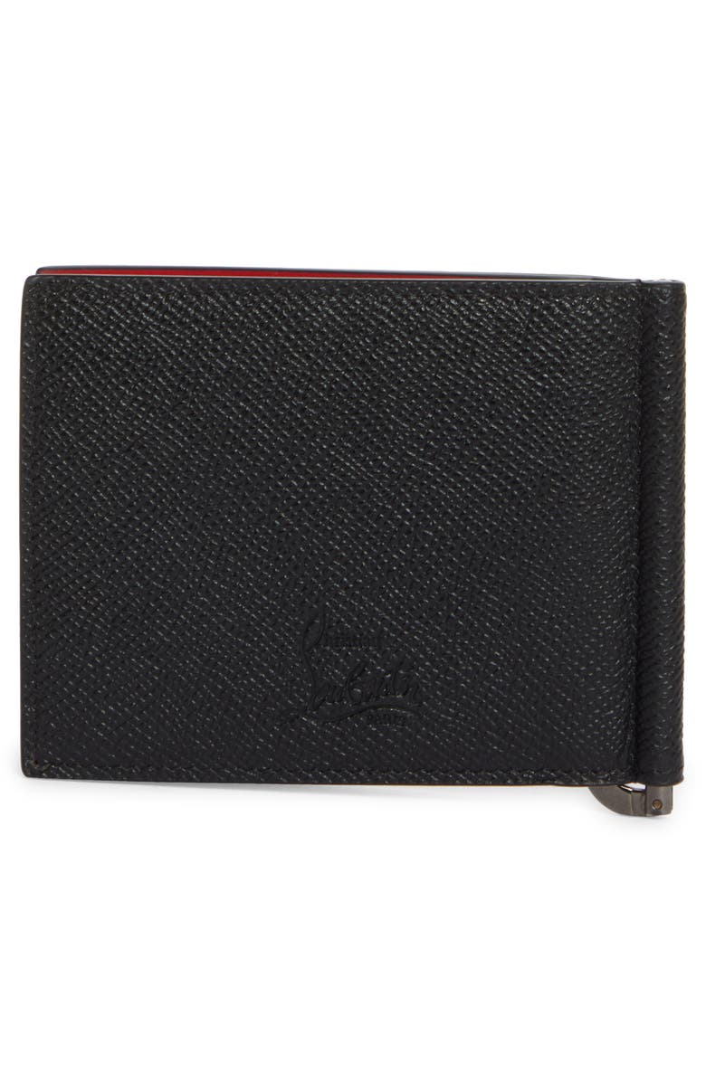 Christian Louboutin Groovy Calfskin Bifold Wallet with Money Clip, Alternate, color, 
