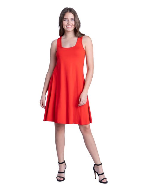 Sleeveless A-Line Fit and Flare Skater Dress