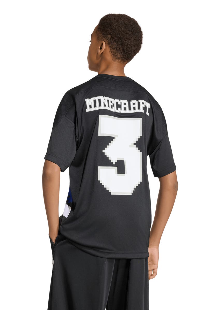 adidas Originals x Minecraft Kids' Graphic Print T-Shirt, Alternate, color, Black