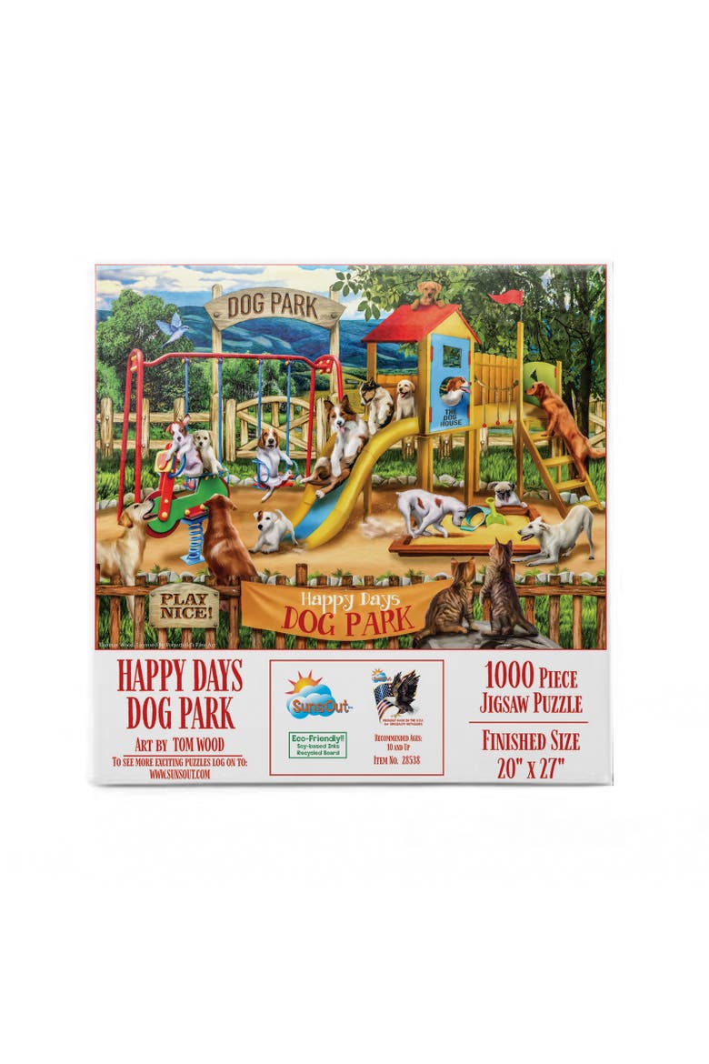 Happy Days Dog Park 1000 piece Jigsaw Puzzle for Adults, Alternate, color, Multicolor