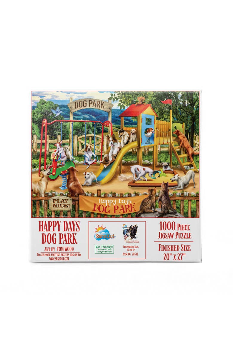 Sunsout Happy Days Dog Park 1000 piece Jigsaw Puzzle for Adults, Alternate, color, Multicolor