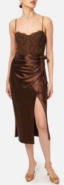 CAMI NYC Tricia Lace & Satin Slipdress