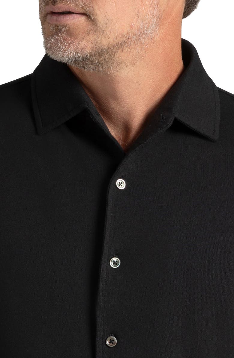 Hypernatural El Capitan Supima<sup>®</sup> Cotton Blend Piqué Knit Button-Up Shirt, Alternate, color,