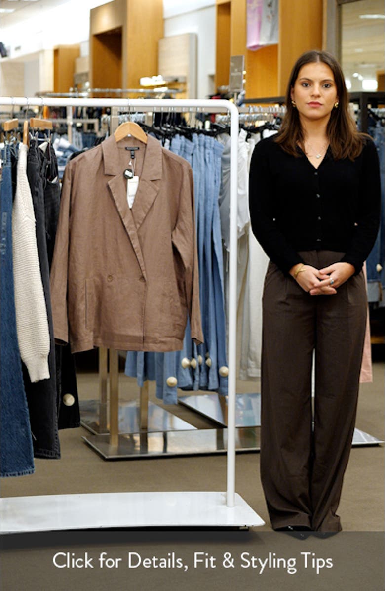 Double Breasted Organic Linen Blazer, sales video thumbnail