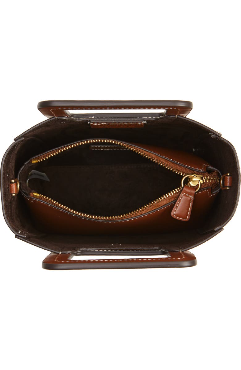 STAUD Mini Shirley Leather Satchel, Alternate, color, Tan