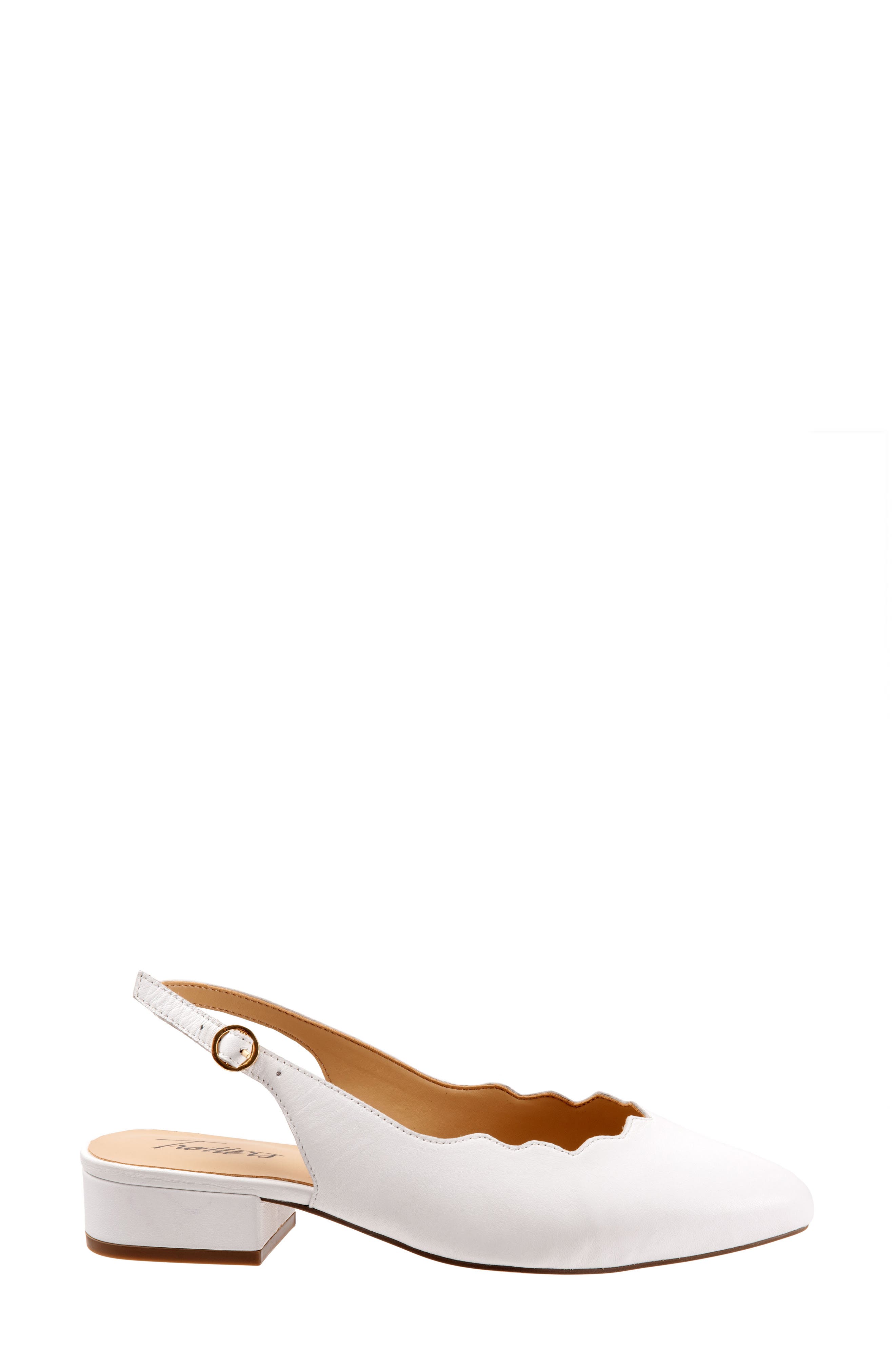 Joselyn Slingback, Alternate, color, WHITE