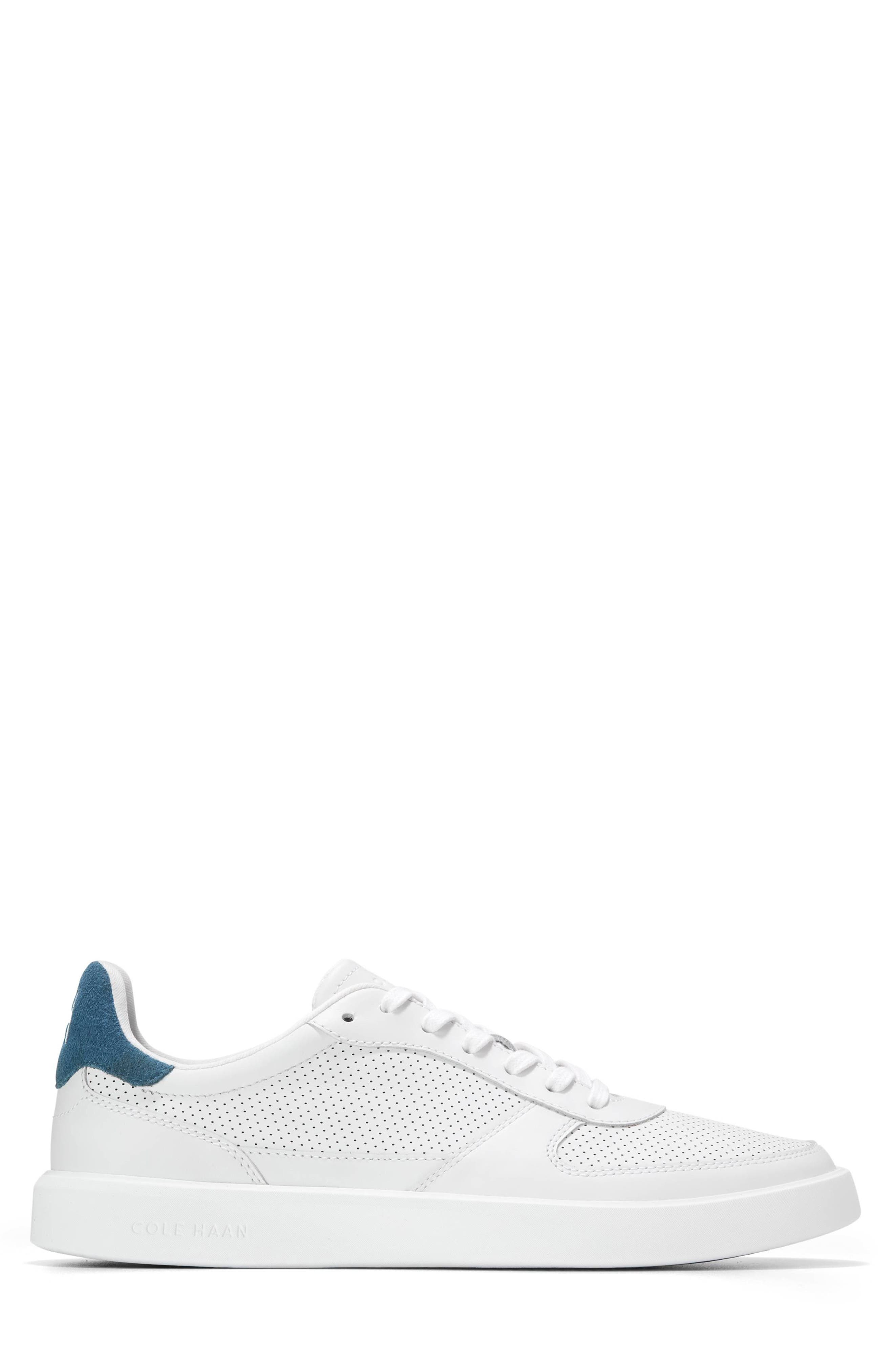 Cole Haan Grand Crosscourt Daily Court Sneaker, Alternate, color, Optic White / Indian Teal