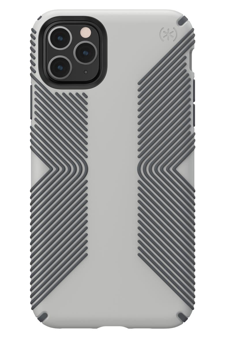 Presidio Grip iPhone 11/11 Pro/11 Pro Max Case, Main, color, MARBLE GREY/ ANTHRACITE GREY