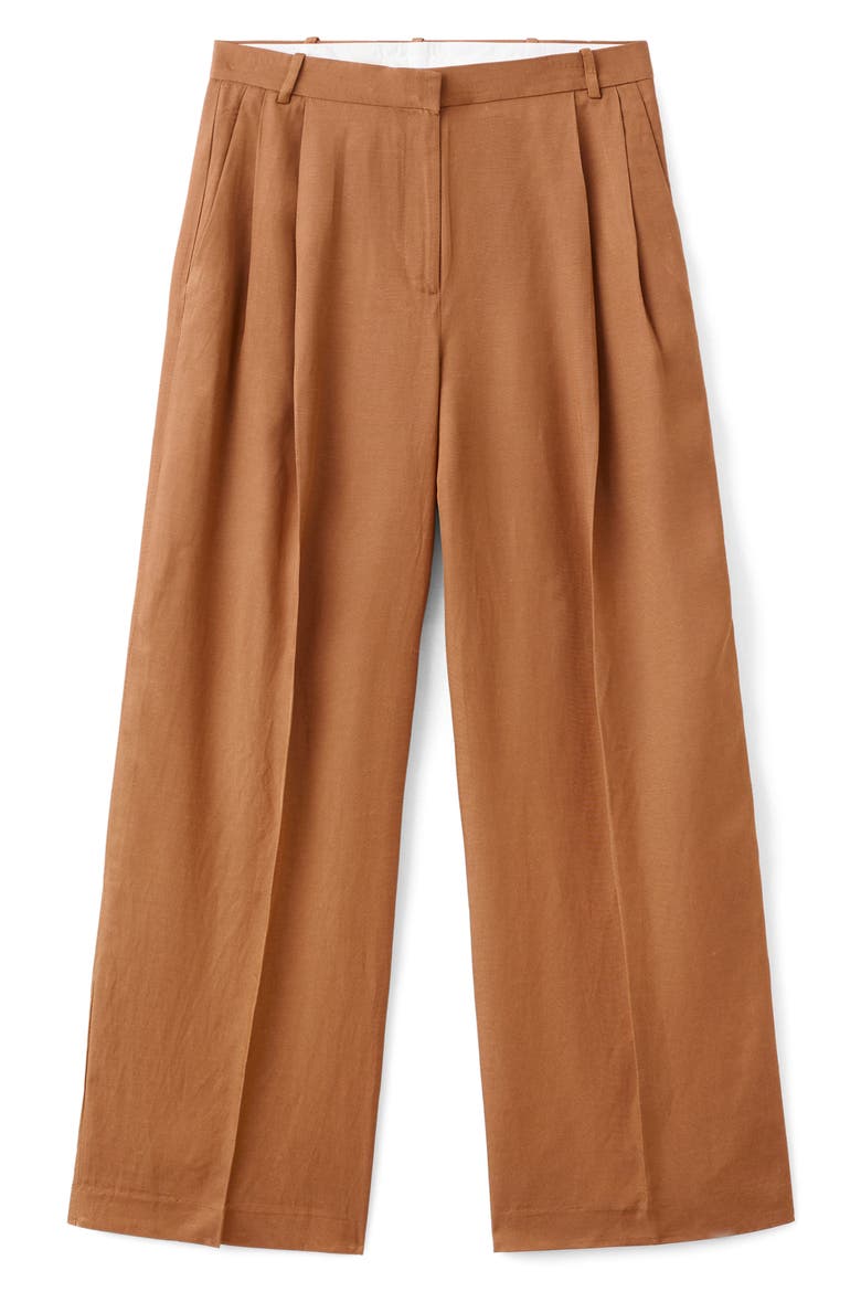 Minesota Pleated Pants, Alternate, color, RUSSET