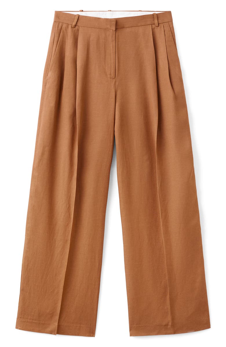 MANGO Minesota Pleated Pants, Main, color, Russet
