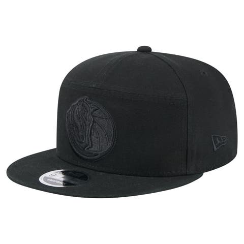 Men's New Era Black Dallas Mavericks Adventure Canvas Split Panel 9FIFTY Snapback Hat