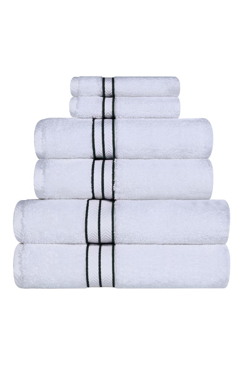 6-Piece Turkish Cotton Towel Set, Main, color, TEAL