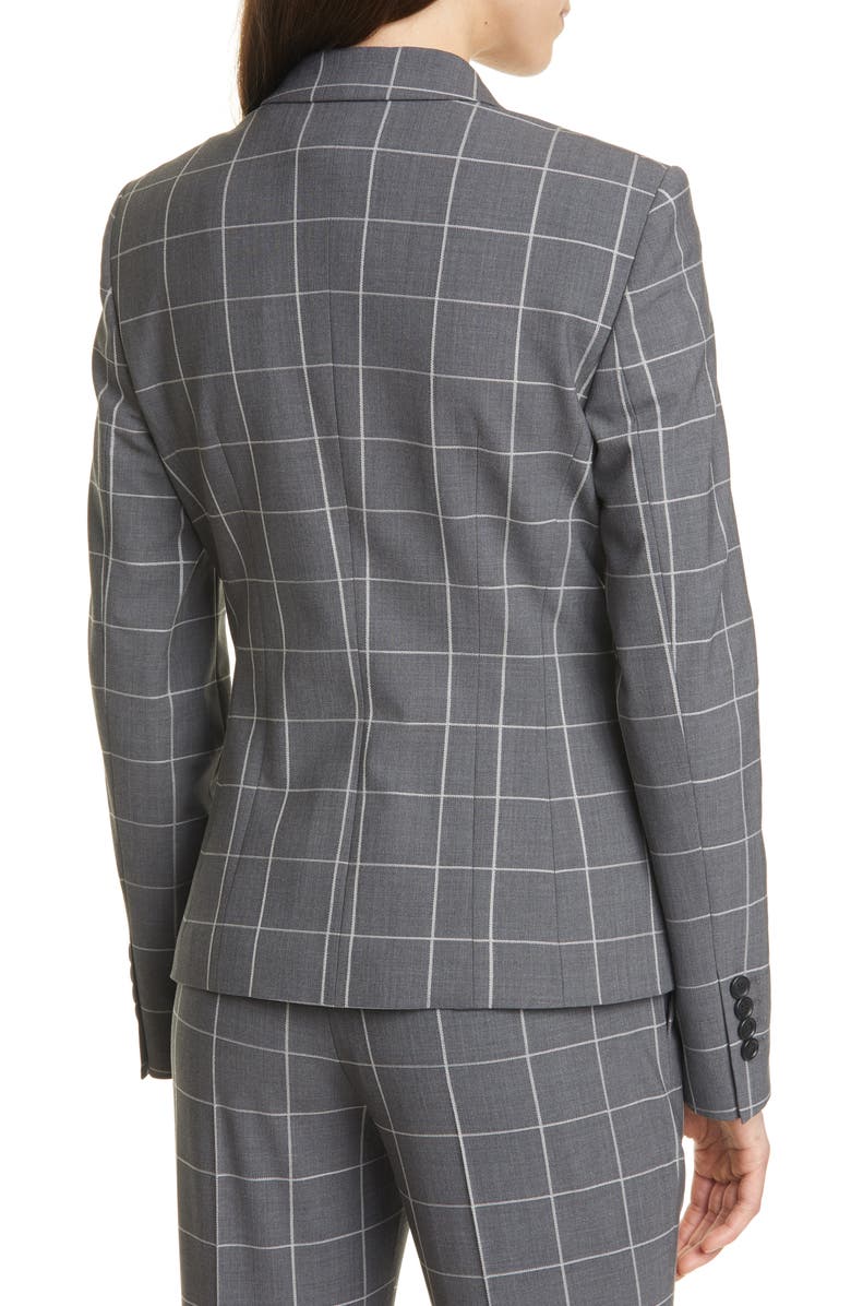 BOSS Julea Windowpane Check Jacket, Alternate, color, 