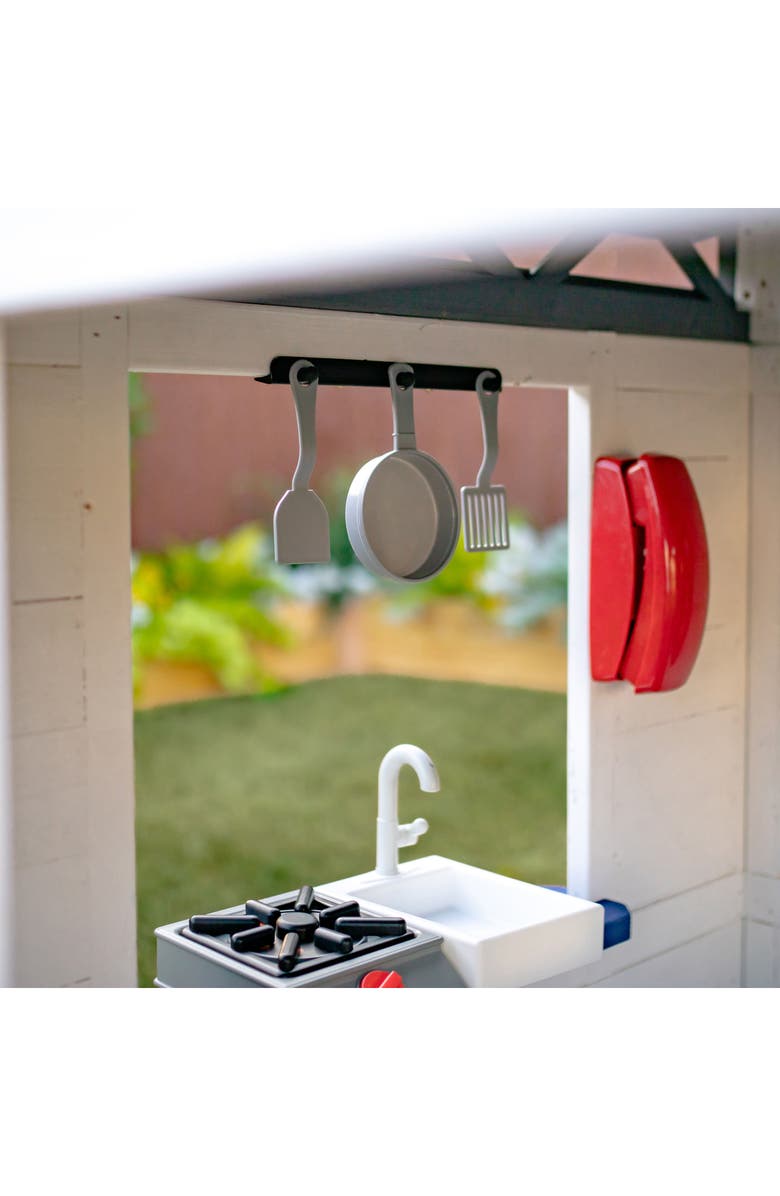 Teamson Kids Rainbow Shade Wooden Playhouse, Alternate, color, White