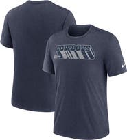 Nike Men's Nike Heather Navy Dallas Cowboys Long Pass Tri-Blend T-Shirt